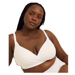 DEESSE LINGERIE 44H Wireless Padded Bra White Convertible Straps Penningtons